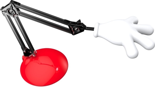 Lampe LED décorative Mickeys Hand, intensité lumineuse variable