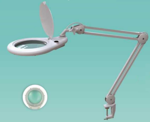 LED-Lupen-Lampe mit Schwenkarm, 84 SMD-LED, 3Dioptrien