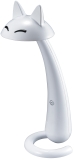 Lampe LED décorative chat blanc, intensité lumineuse variable