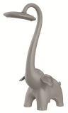 Lampada decorativa a LED Elefant grigia, dimmerabile, con luce notturna