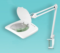 LED magnifying lamp 5 diopters with swivel arm, 60 SMD LED, dimmable